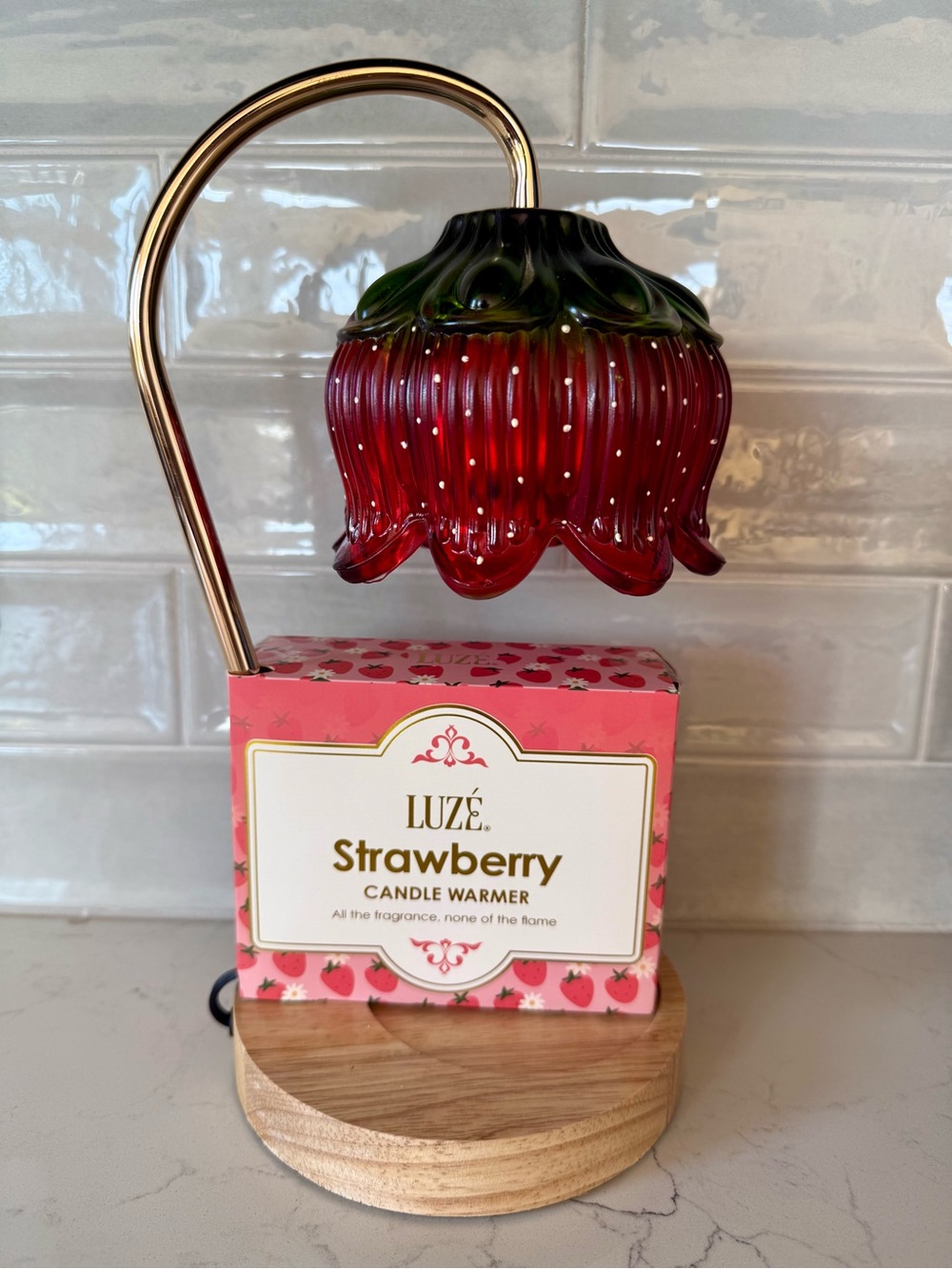 Anthropologie Luzè Strawberry Candle Warmer Lamp